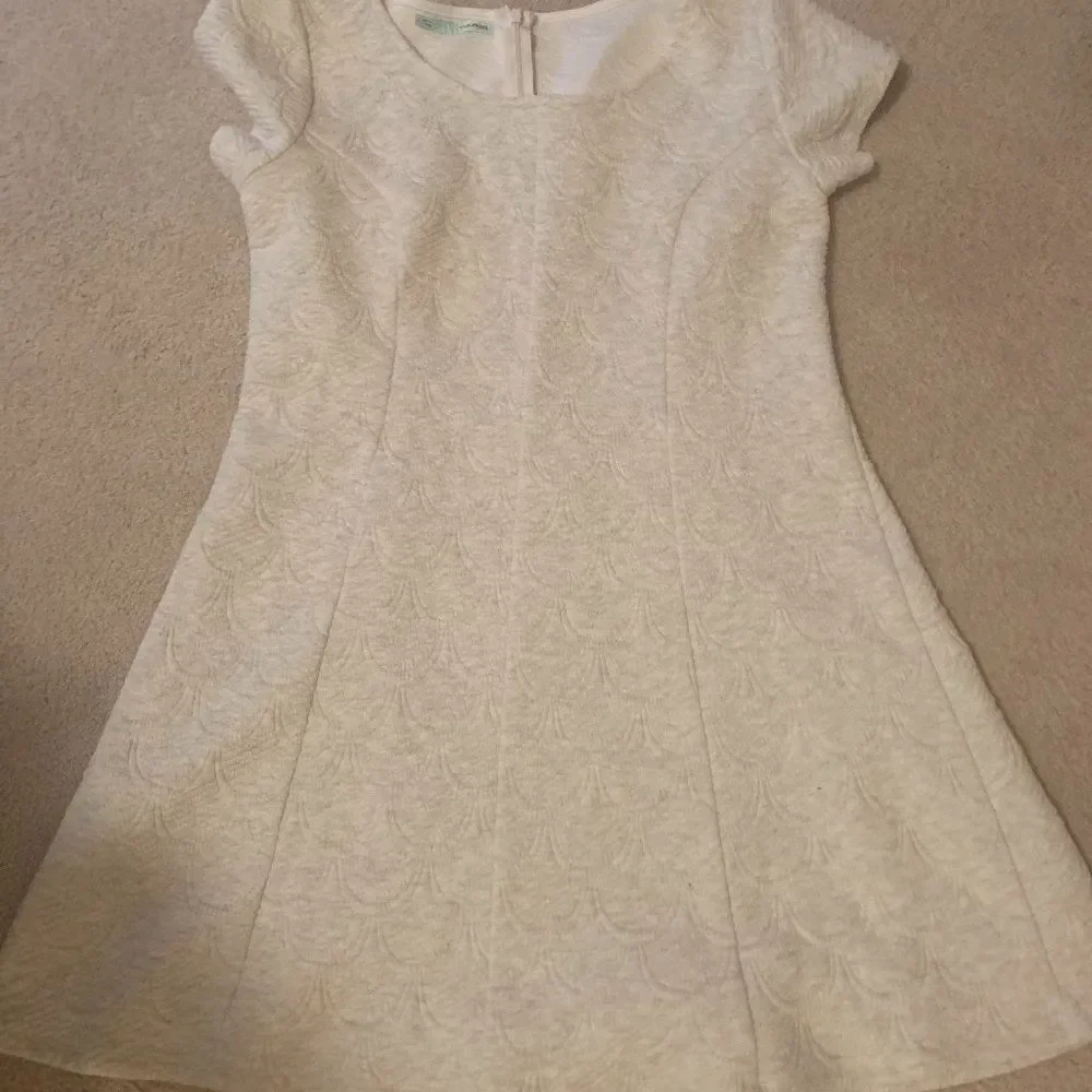 Maurices White Scallop Cotton Short Dress sz XL